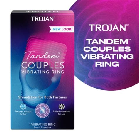 Trojan Tandem Couples Vibrating Ring, 1 ct